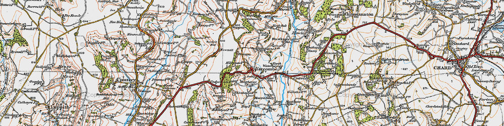 Old map of Yarcombe in 1919