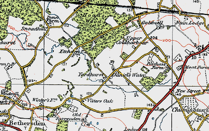 Old map of Yardhurst in 1921