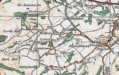 Old map of Burl Hill in 1920