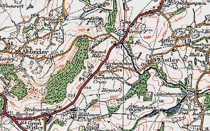 Old map of Abberley Hill in 1920