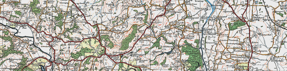 Old map of Yarhampton Cross in 1920