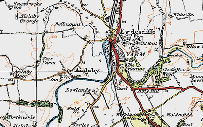 Old map of Yarm in 1925