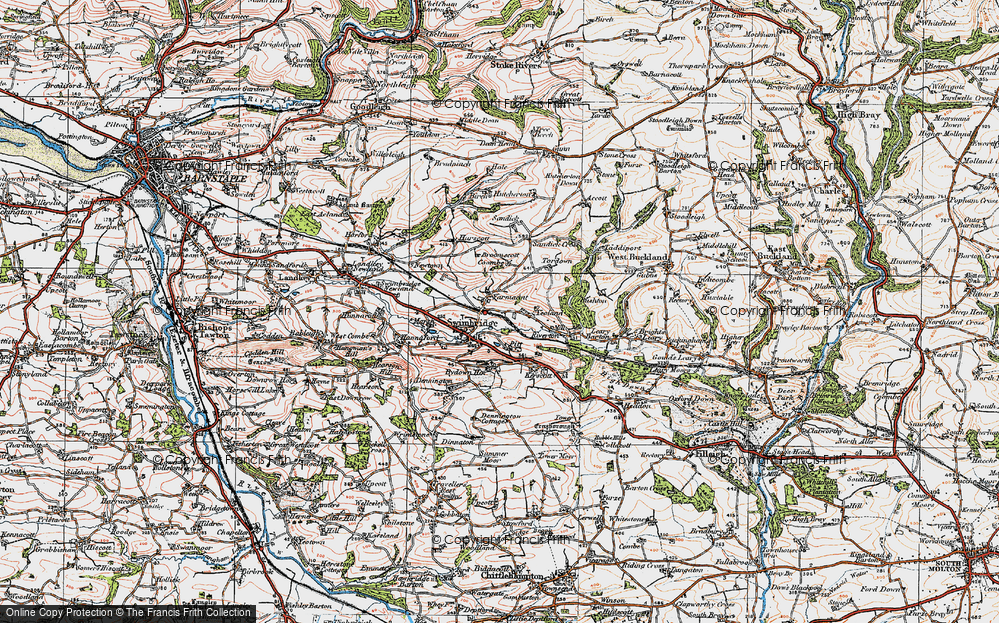 Old Map of Yarnacott, 1919 in 1919