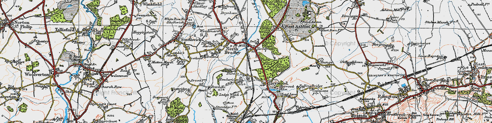 Old map of Yarnbrook in 1919