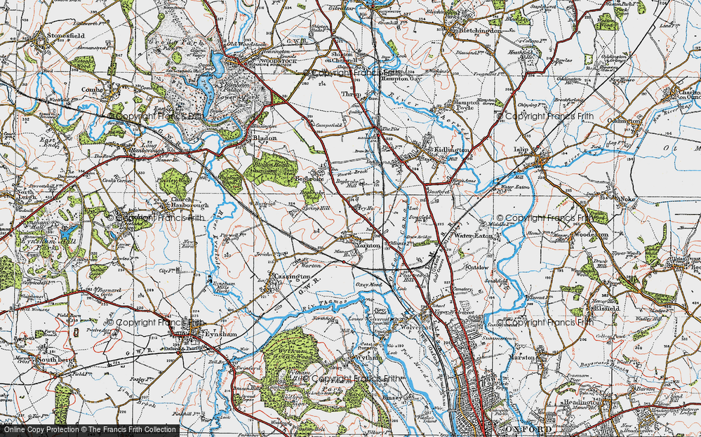 Old Map of Yarnton, 1919 in 1919