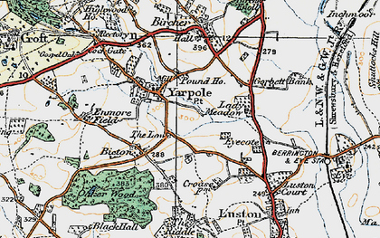 Old map of Yarpole in 1920
