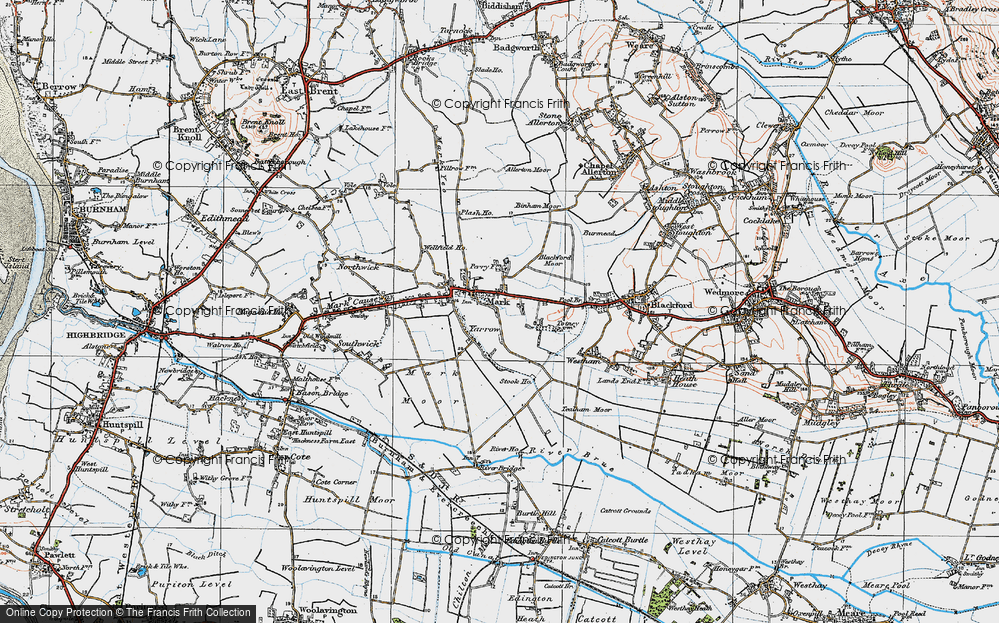 Old Map of Yarrow, 1919 in 1919