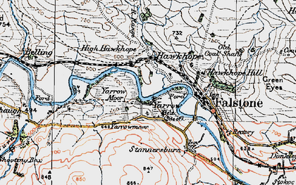 Old map of Yarrow in 1925