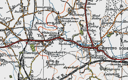 Old map of Yate in 1919