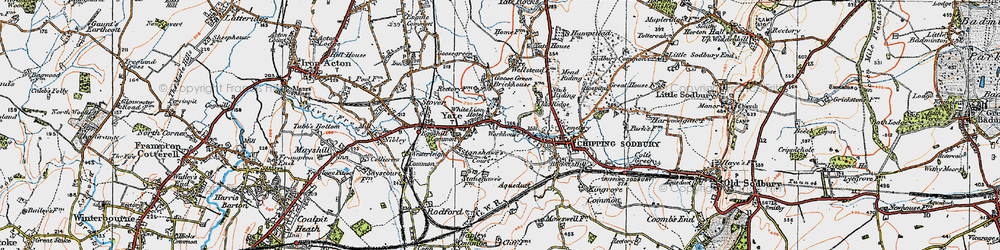 Old map of Yate in 1919