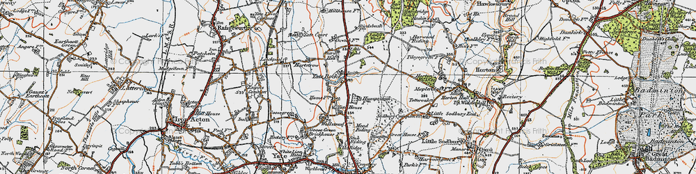 Old map of Yate Rocks in 1919