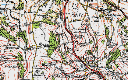 Old map of Woodhouse Hill in 1919