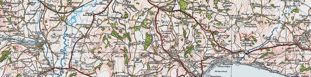 Old map of Woodhouse Hill in 1919