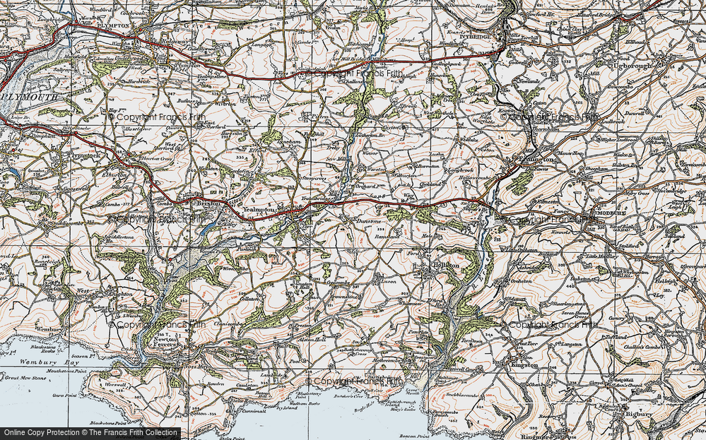 Old Map of Yealmbridge, 1919 in 1919