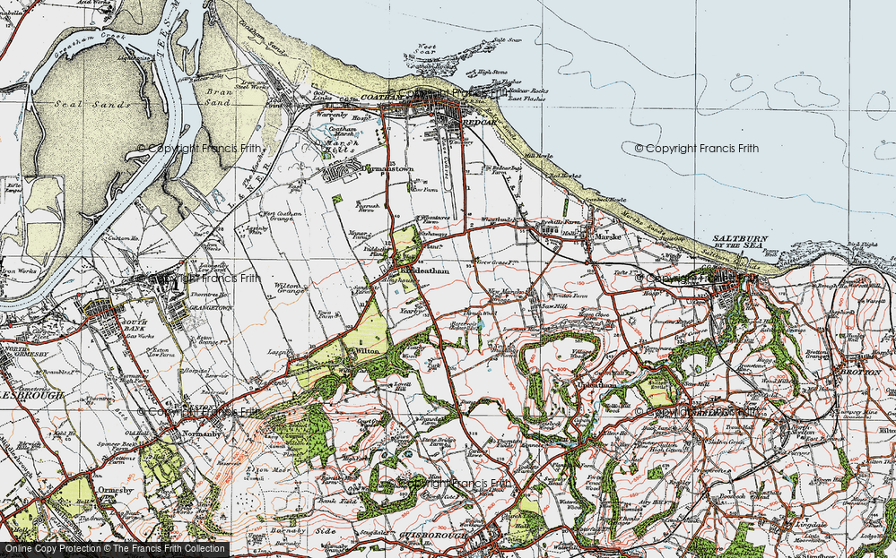 Old Map of Yearby, 1925 in 1925