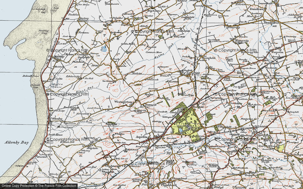 Old Map of Yearngill, 1925 in 1925
