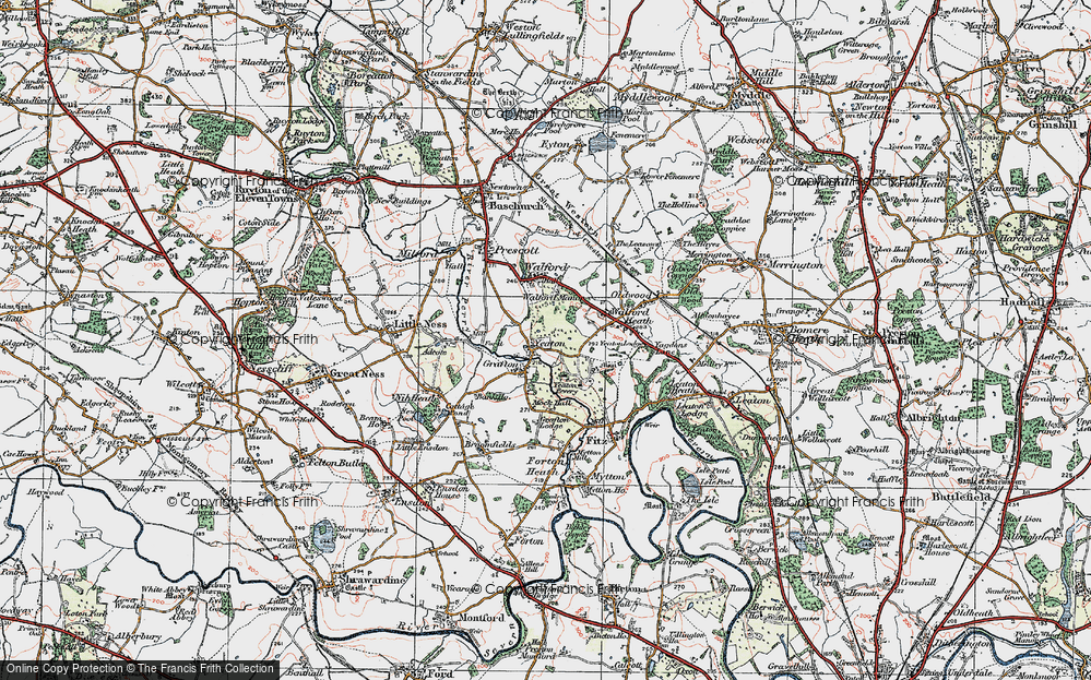 Old Map of Yeaton, 1921 in 1921