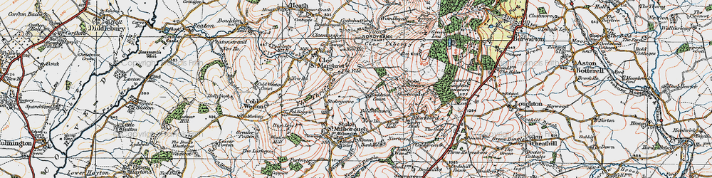 Old map of Yeld, The in 1921