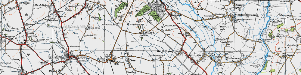 Old map of Yelford in 1919
