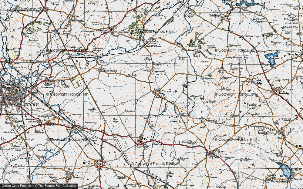 Old Map of Yelvertoft, 1920 in 1920