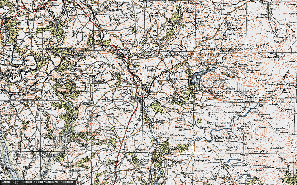 Old Map of Yelverton, 1919 in 1919