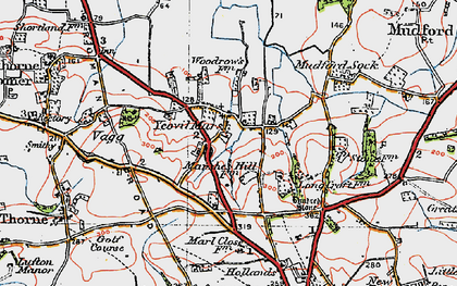 Old map of Yeovil Marsh in 1919