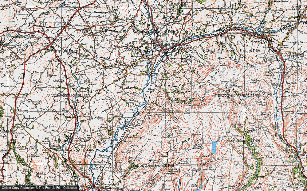 Old Map of Ynus-tawelog, 1923 in 1923