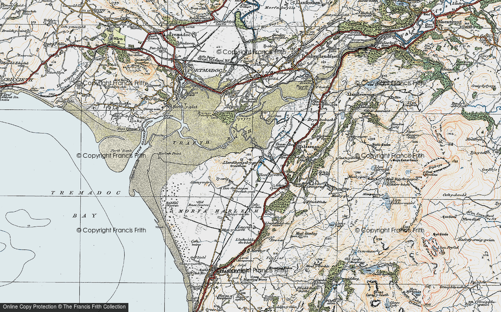 Old Map of Ynys, 1922 in 1922