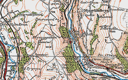 Old map of Ynysddu in 1919