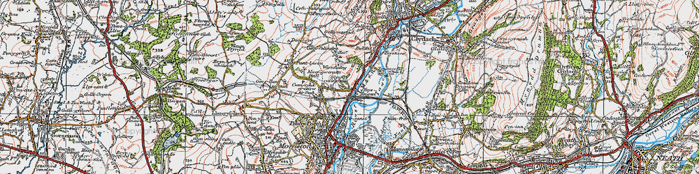 Old map of Ynysforgan in 1923