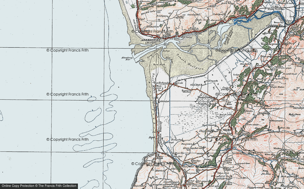 Old Map of Ynyslas, 1922 in 1922
