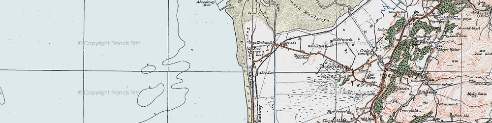 Old map of Ynyslas in 1922