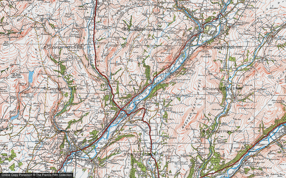 Old Map of Ynysmeudwy, 1923 in 1923