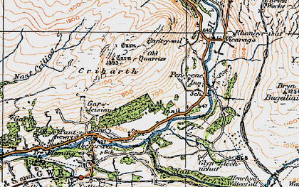 Old map of Ynyswen in 1923