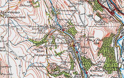 Old map of Y Ffrwd in 1923