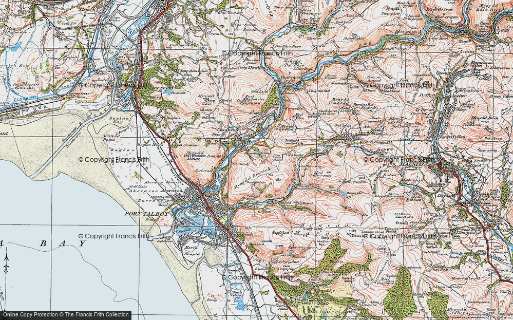 Old Map of Ynysygwas, 1922 in 1922