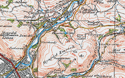 Old map of Ynysygwas in 1922