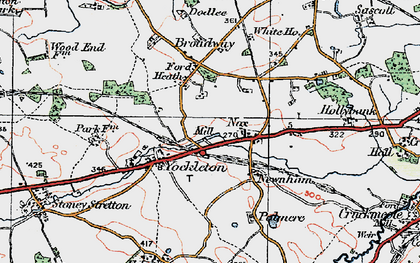 Old map of Yockleton in 1921