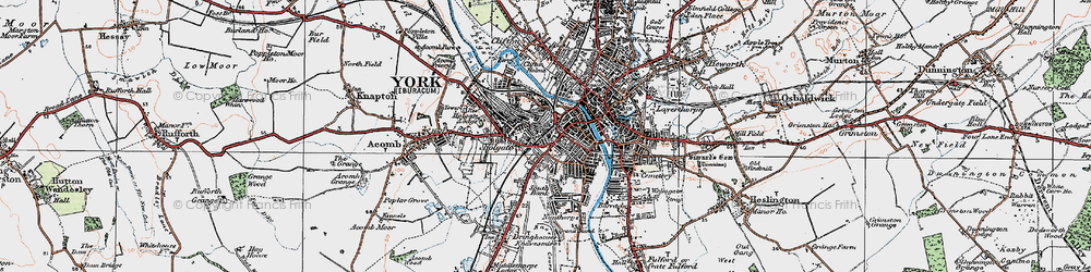 Old map of York in 1924