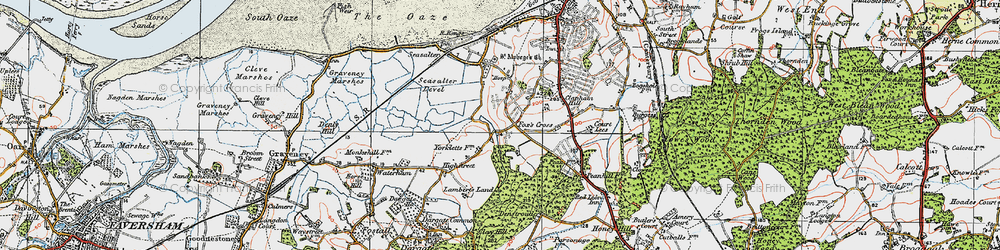 Old map of Yorkletts in 1920