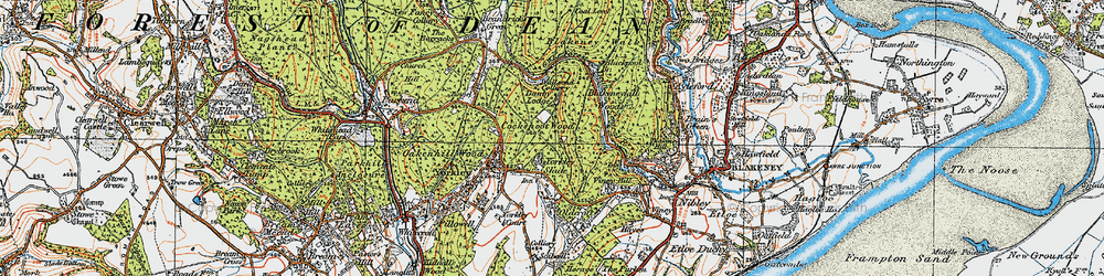 Old map of Yorkley Slade in 1919
