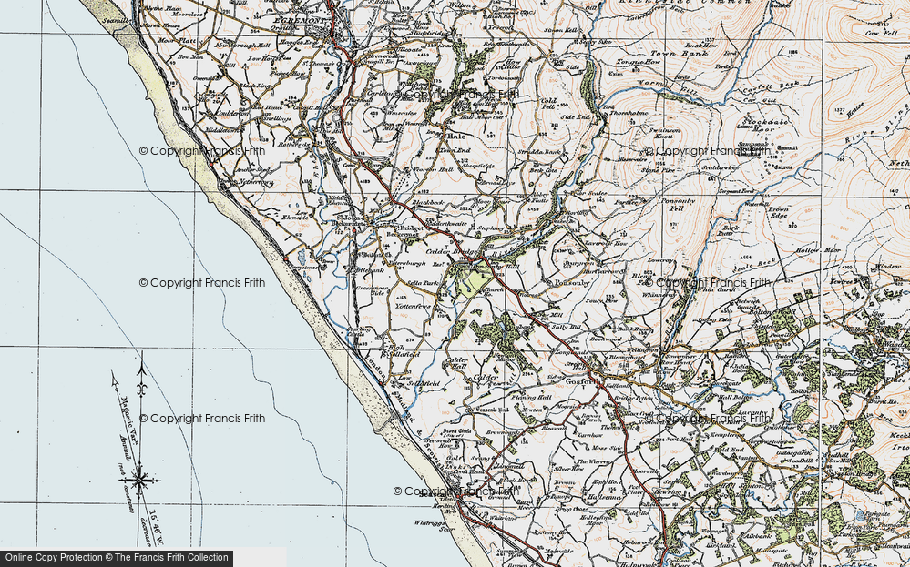 Old Map of Yottenfews, 1925 in 1925