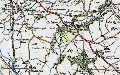 Old map of Yottenfews in 1925