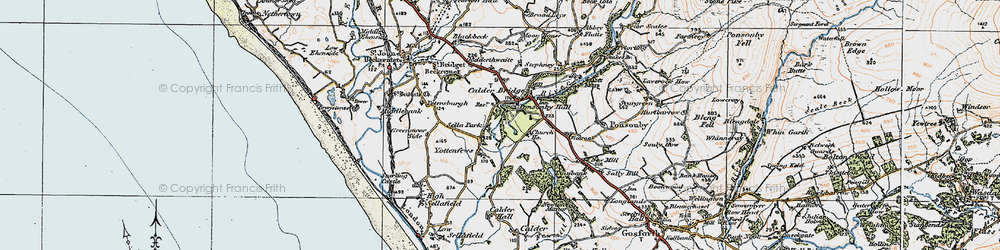 Old map of Yottenfews in 1925