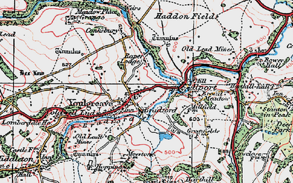 Old map of Youlgreave in 1923
