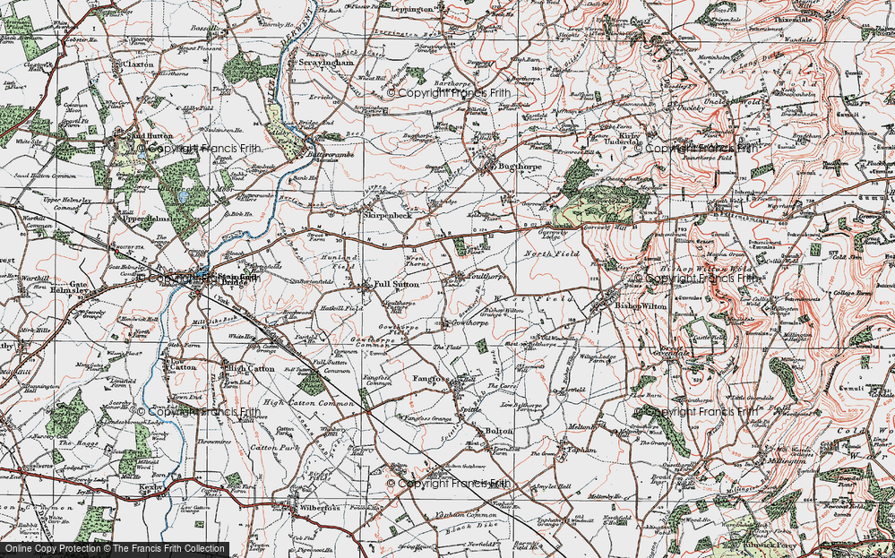 Old Map of Youlthorpe, 1924 in 1924