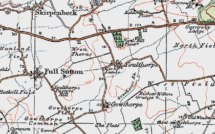 Old map of Youlthorpe in 1924
