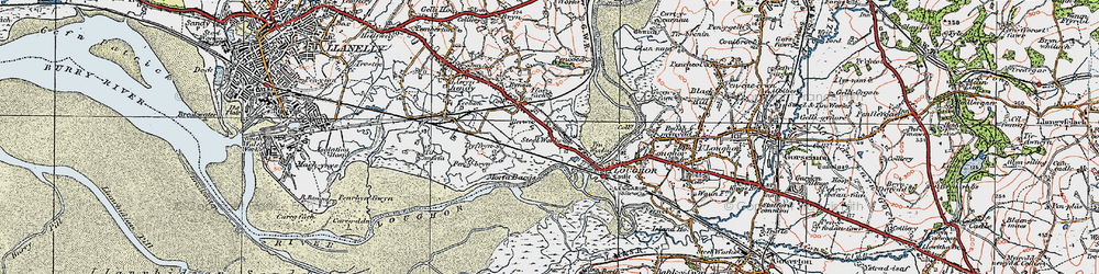 Old map of Berwick in 1923