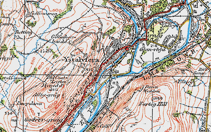 Old map of Ystalyfera in 1923