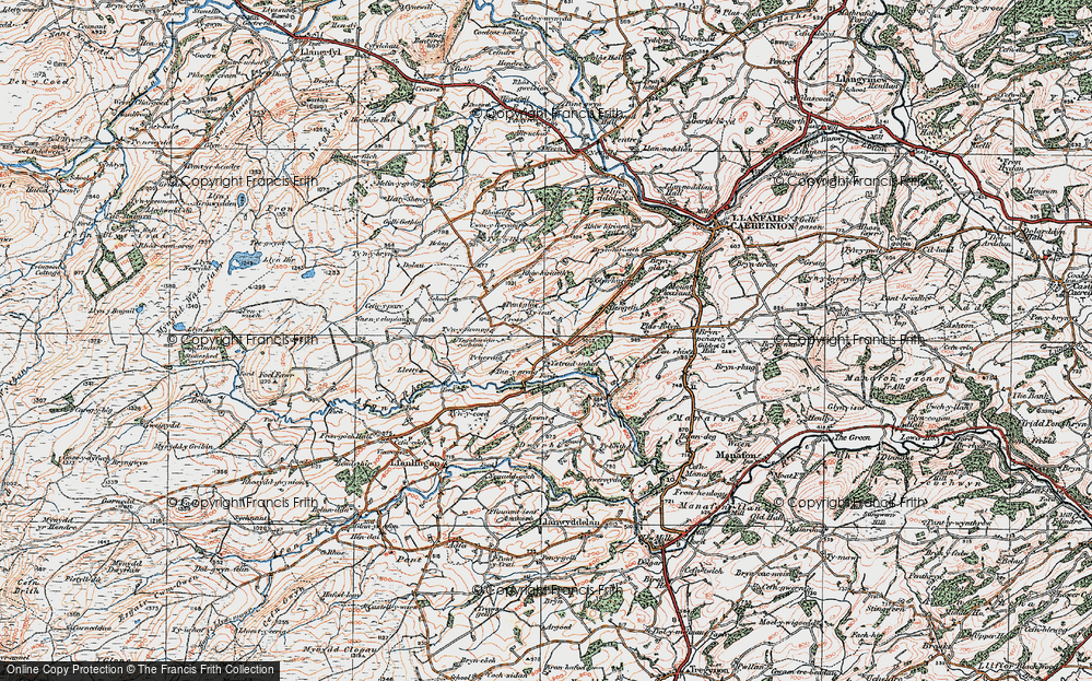 Old Map of Ystrad Uchaf, 1921 in 1921